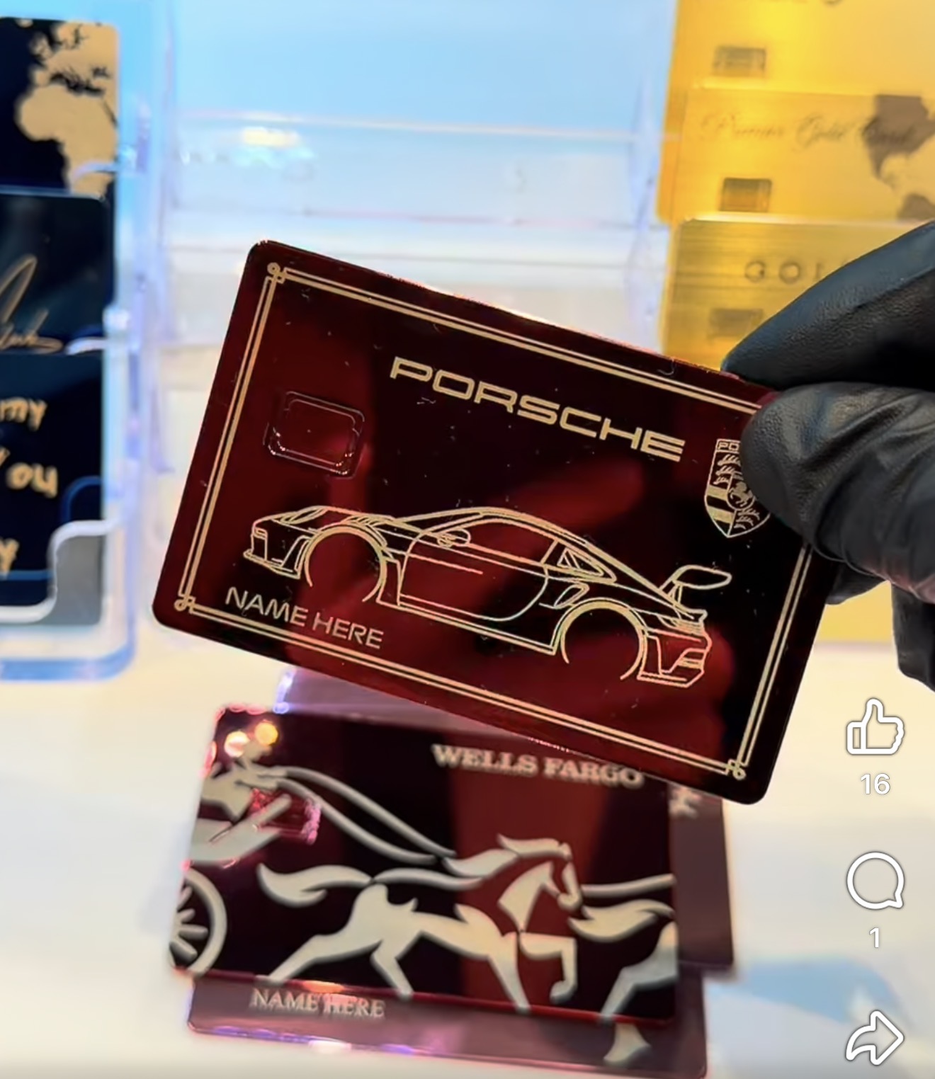 Custom automotive engraved metal card
