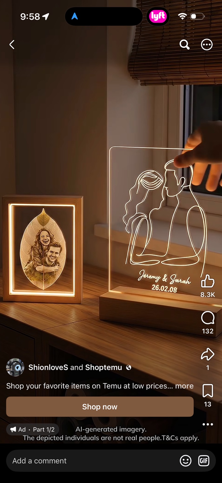 Illuminated acrylic custom gift